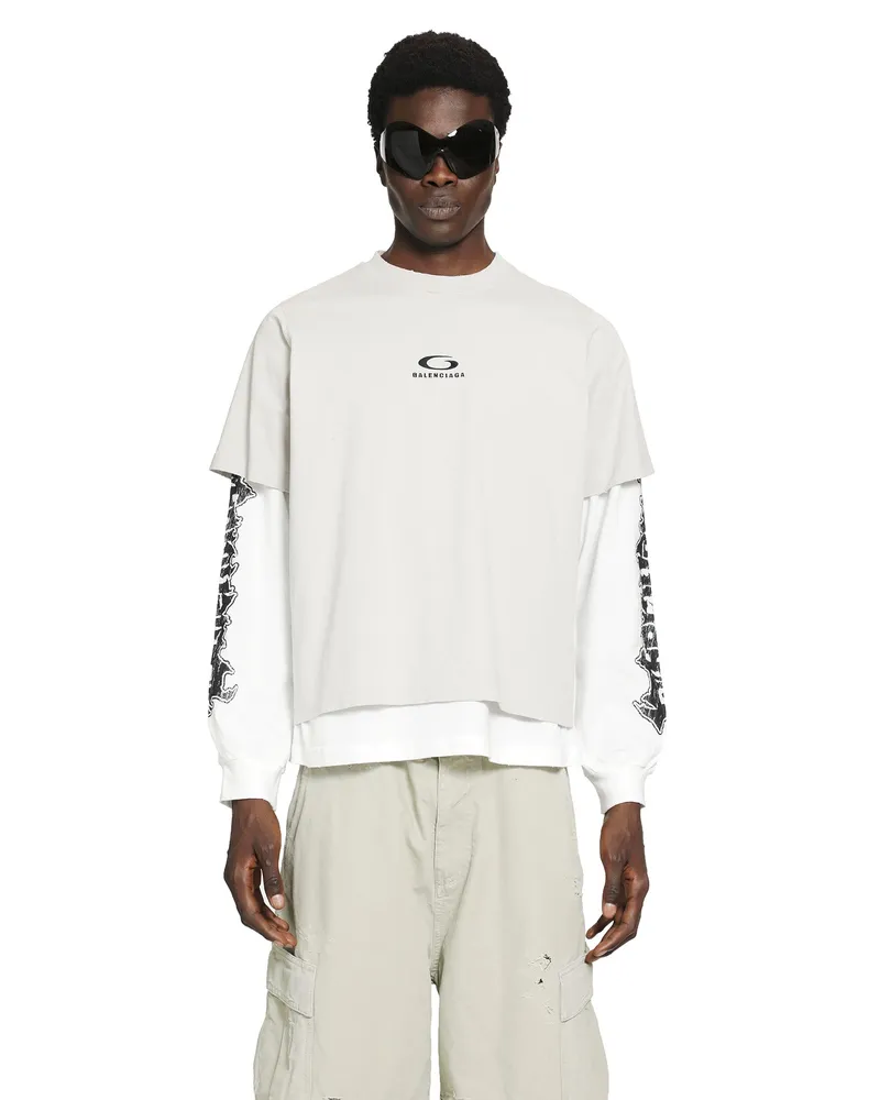 Balenciaga Hybrid Double T-Shirt Grey