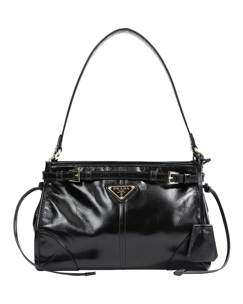 Prada Bonnie Small Leather Bag Black
