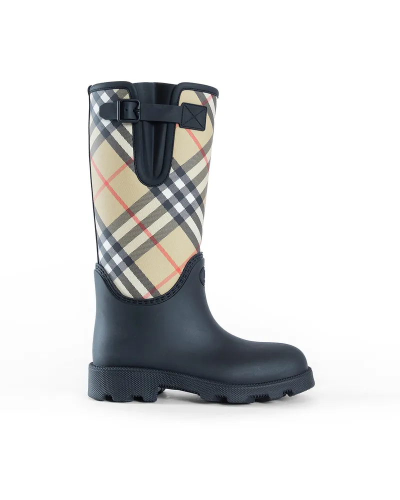 Burberry Rubber Marsh Stamp High Boots Black