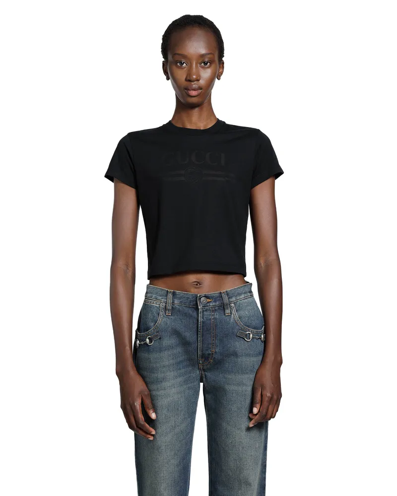 Gucci Cotton Jersey T-Shirt Black