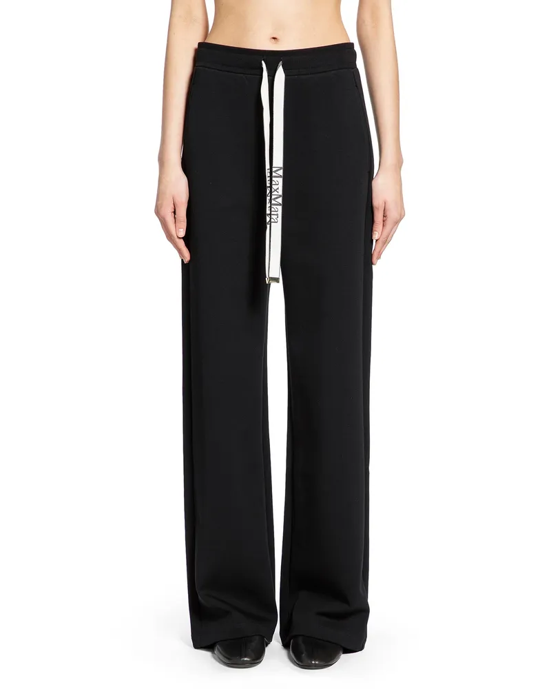 Max Mara Wide-fit Jersey Trousers Black
