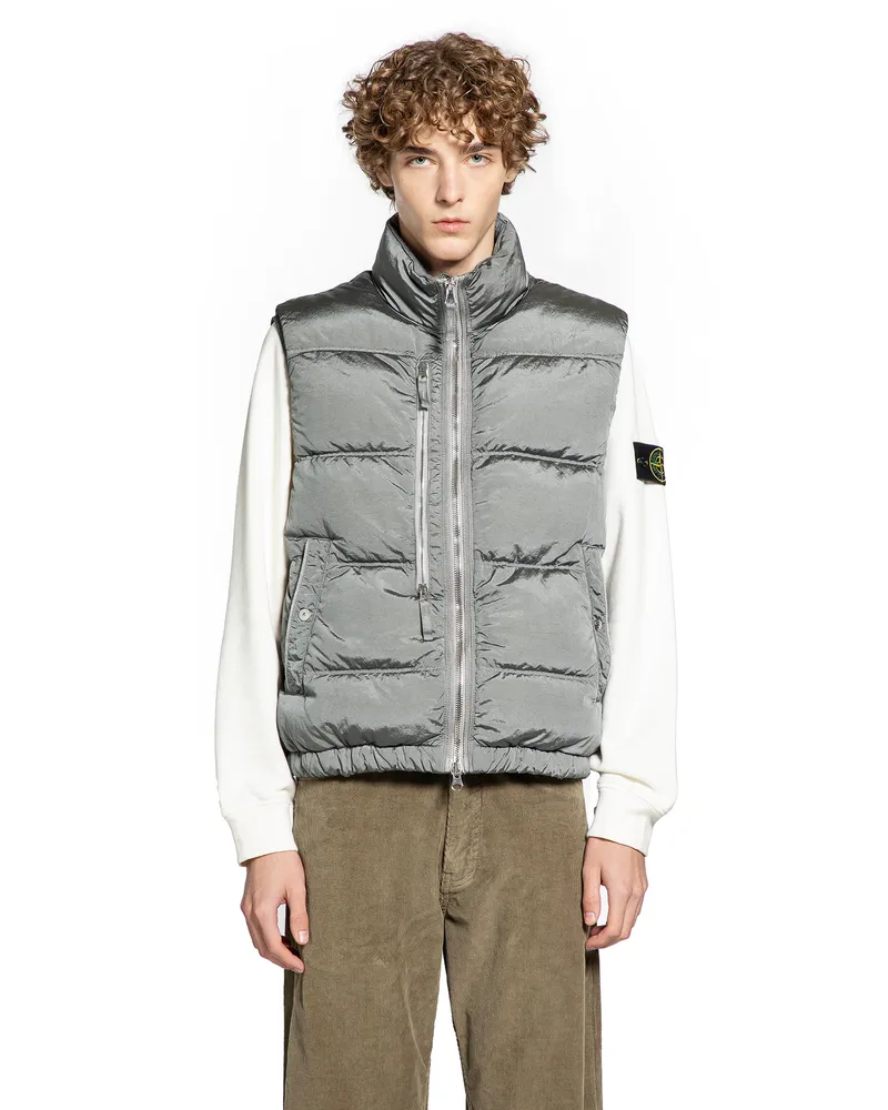Stone Island MAN SILVER VESTS Silver