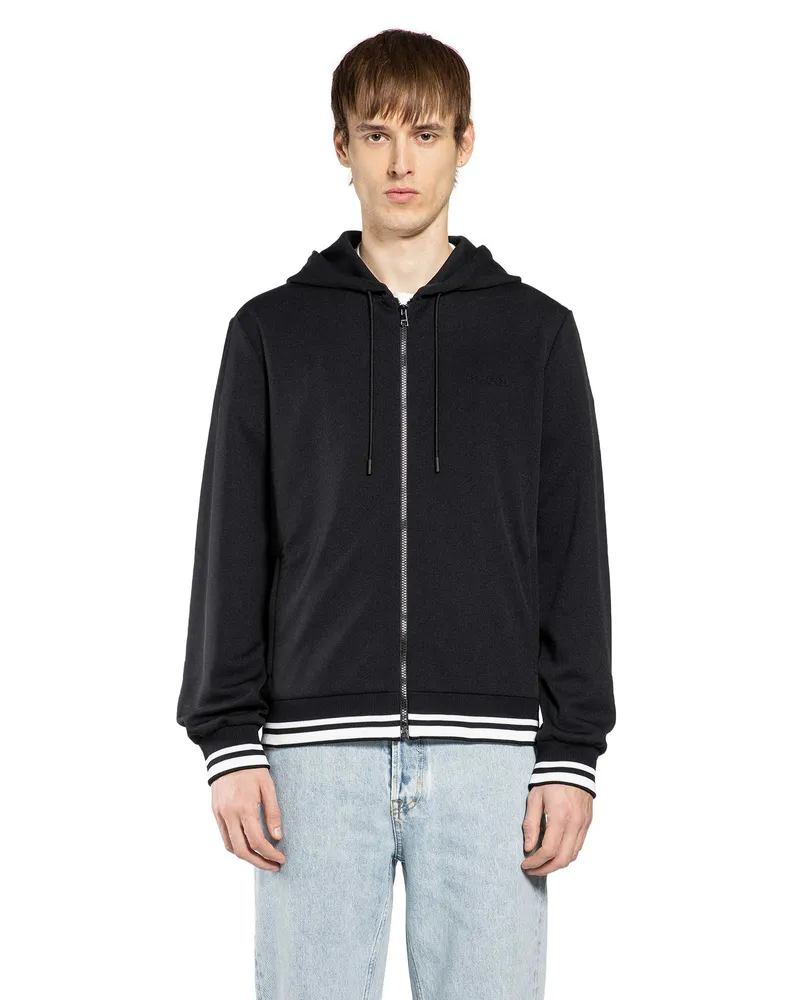 Gucci Technical Jersey Zip-Up hoodie Black