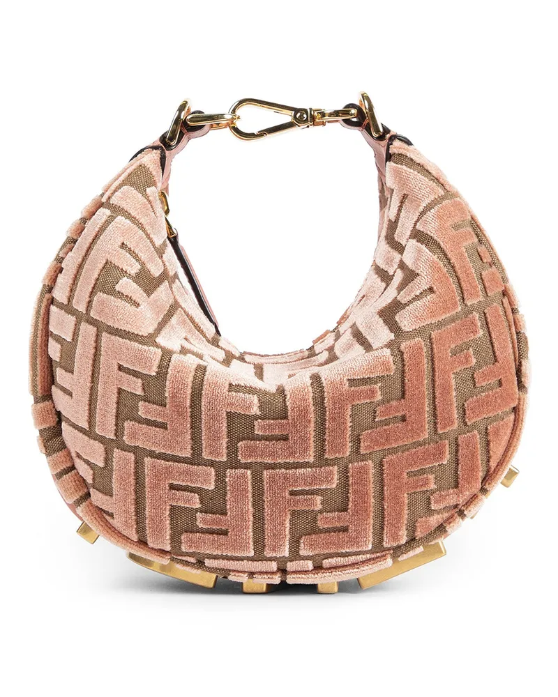 Fendi graphy FF Velvet Mini Bag Pink