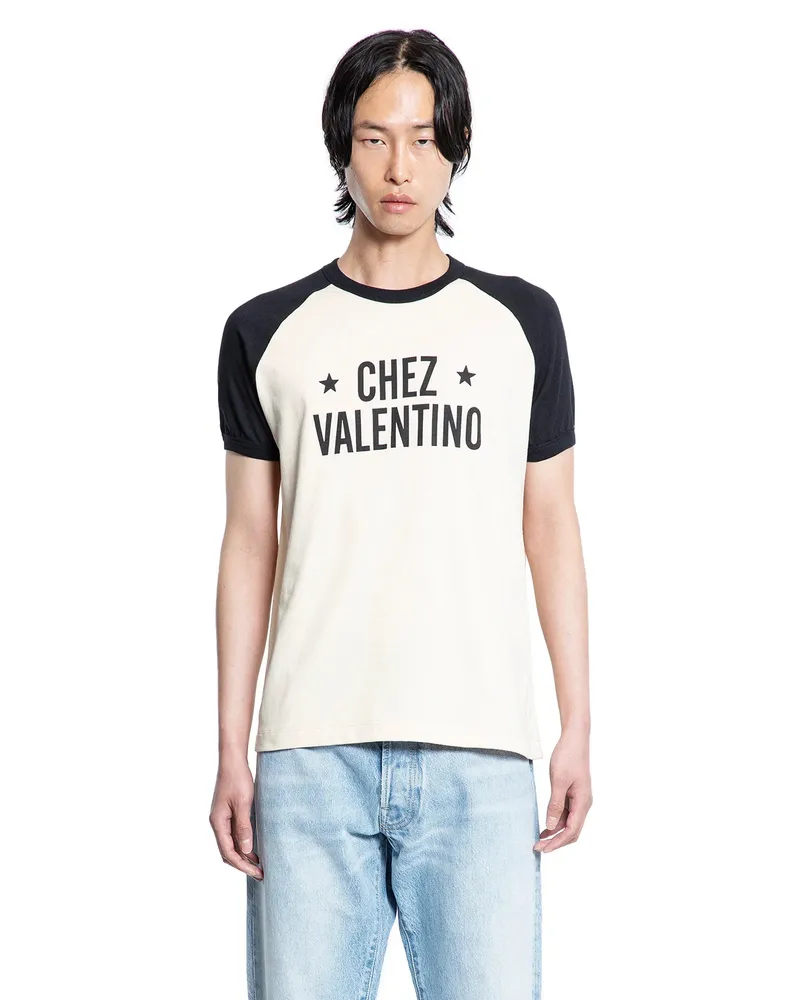 Valentino Garavani Chez  Baseball T-Shirt Black&white