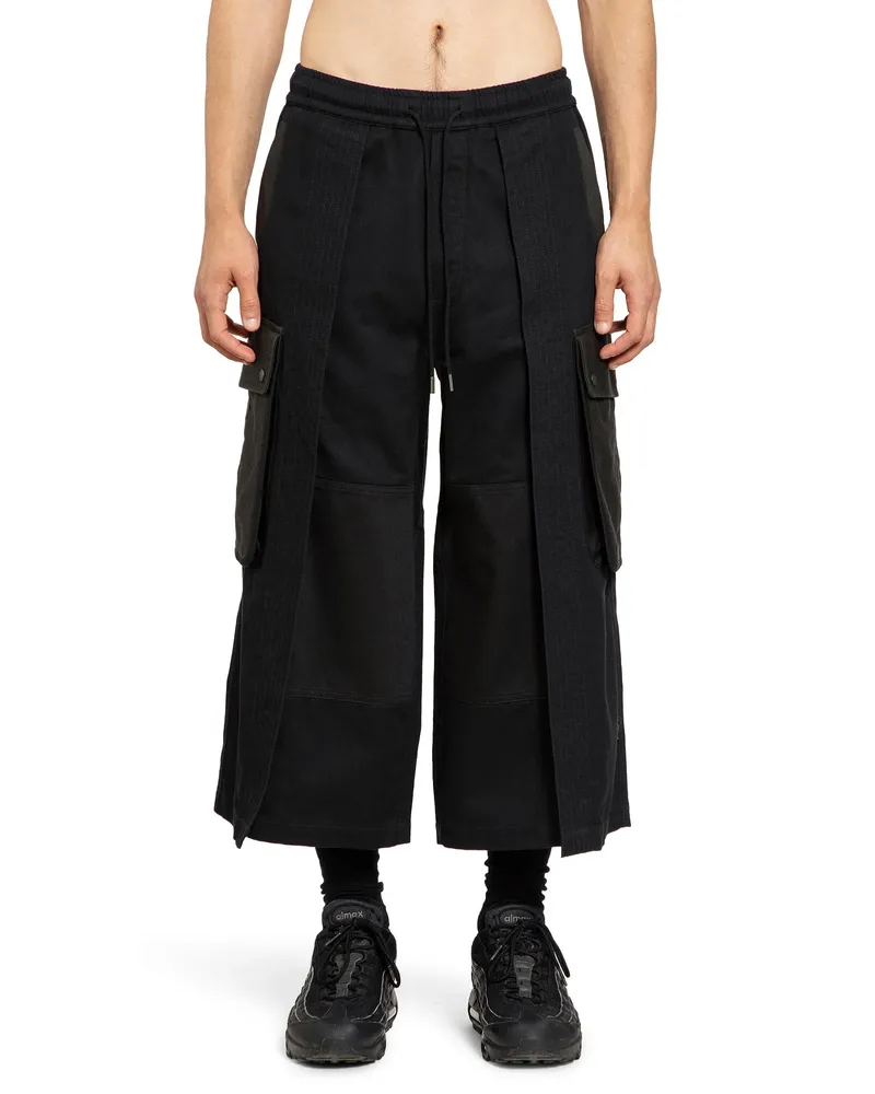 maharishi Pantaloni da pista tagliati M42 Hakama Black