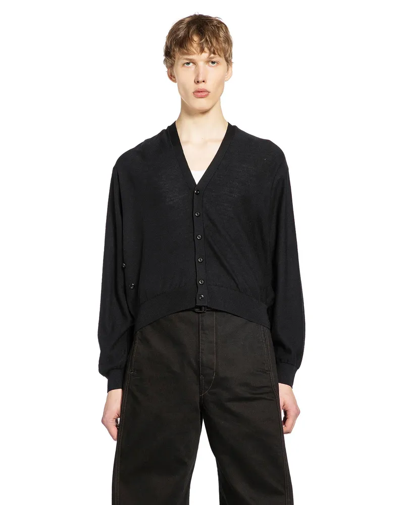 Christophe Lemaire Twisted Cardigan Black