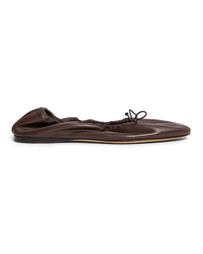 The Row Ballerine in pelle Awar Brown