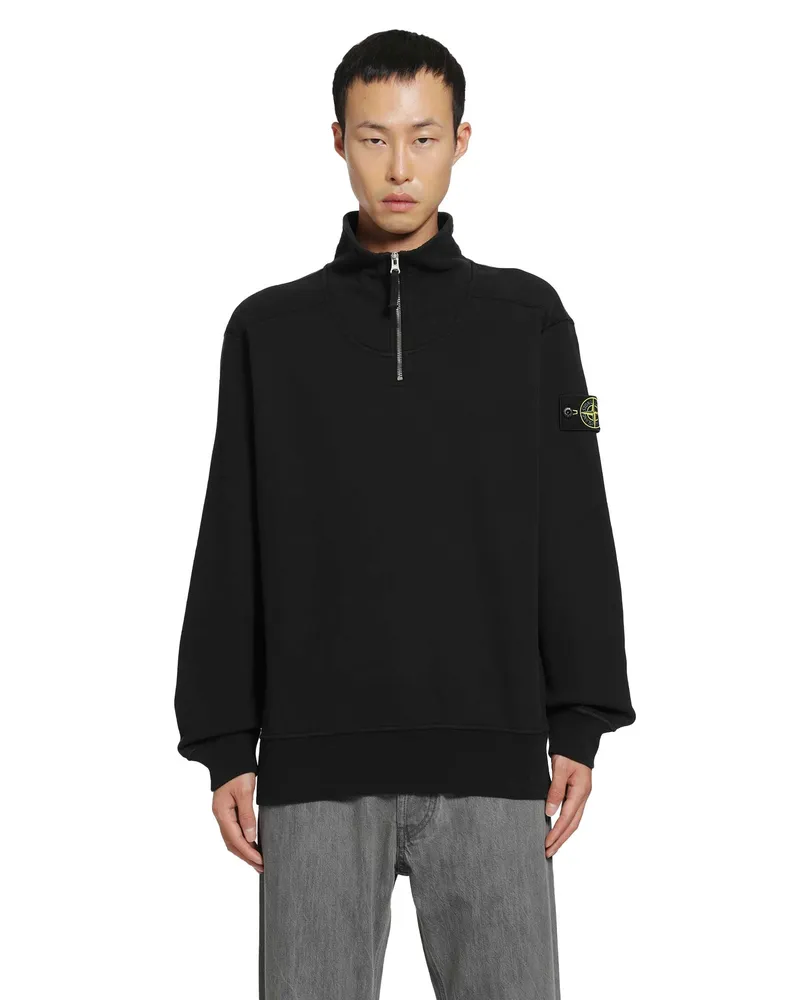 Stone Island 6100021 Polo Sweatshirt Black