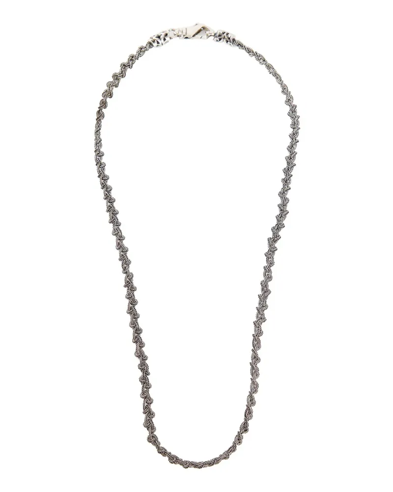Emanuele Bicocchi Small Braided Knot Necklace Silver