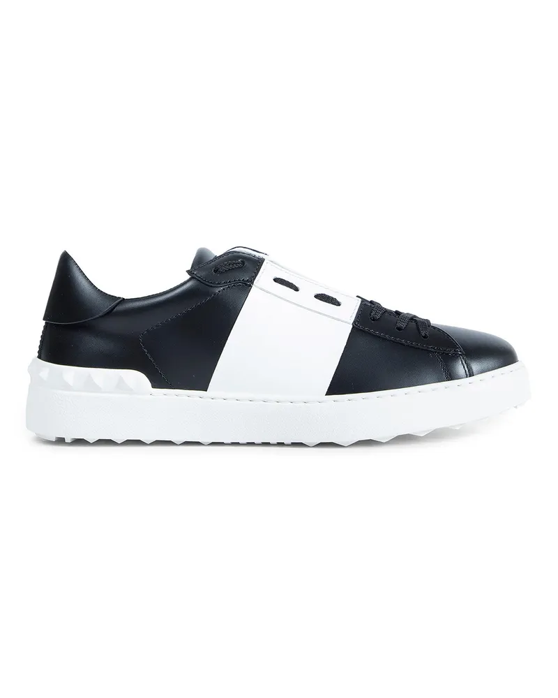 Valentino Garavani Open Sneakers in Leather Black&white