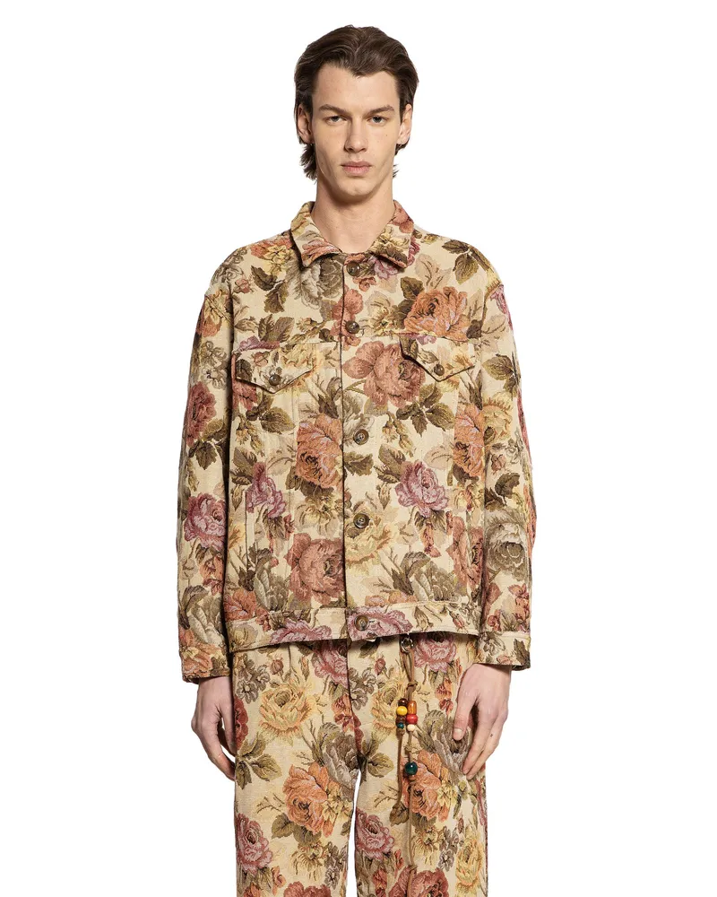 Song For The Mute Oversized Worker Jacket Multicolor