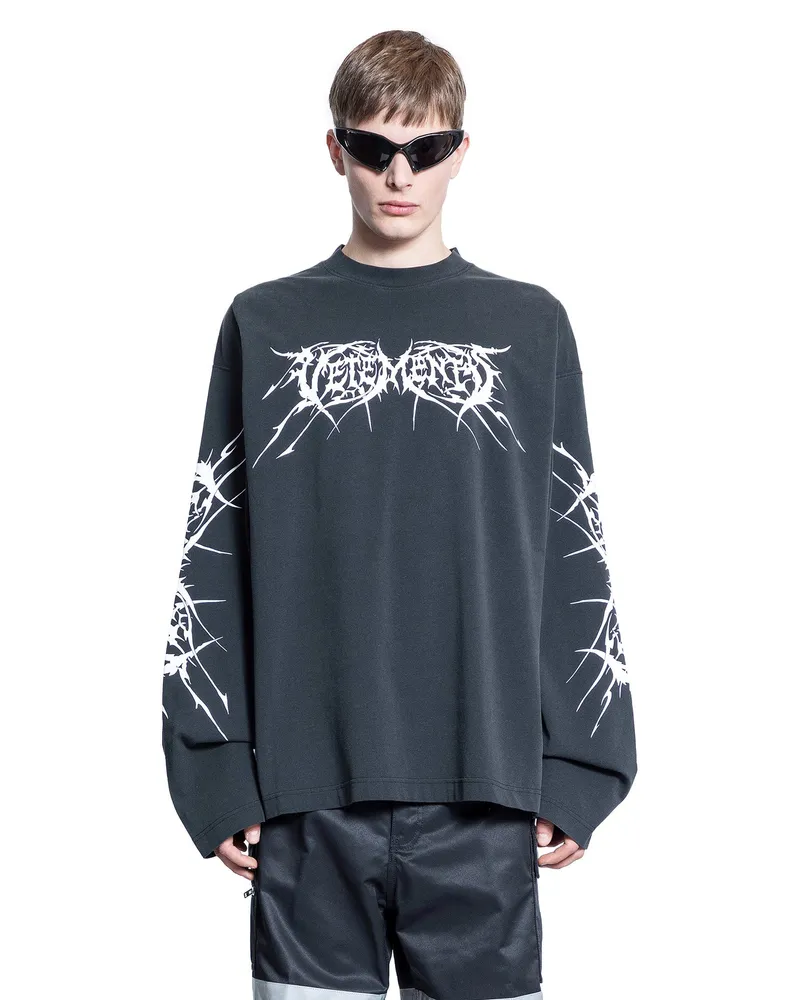 VETEMENTS MAN BLACK T-SHIRTS & TANK TOPS