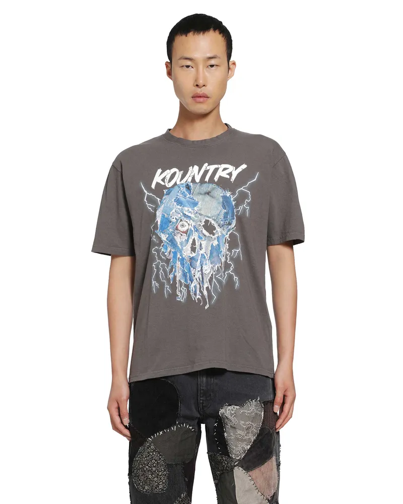 KAPITAL Denimface) Tee Grey