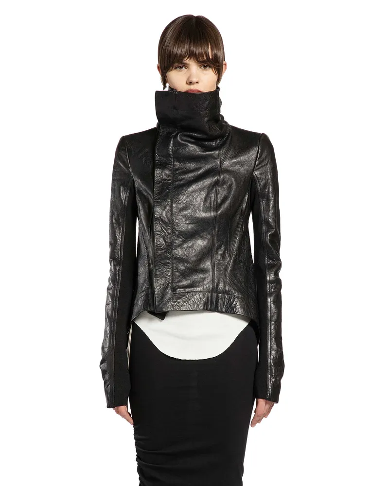 Rick Owens Temple Naska Biker Jacket Black