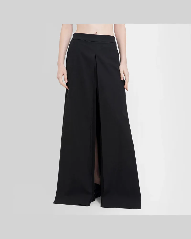 Ann Demeulemeester Flynn Long Internal Pleat Skirt Black