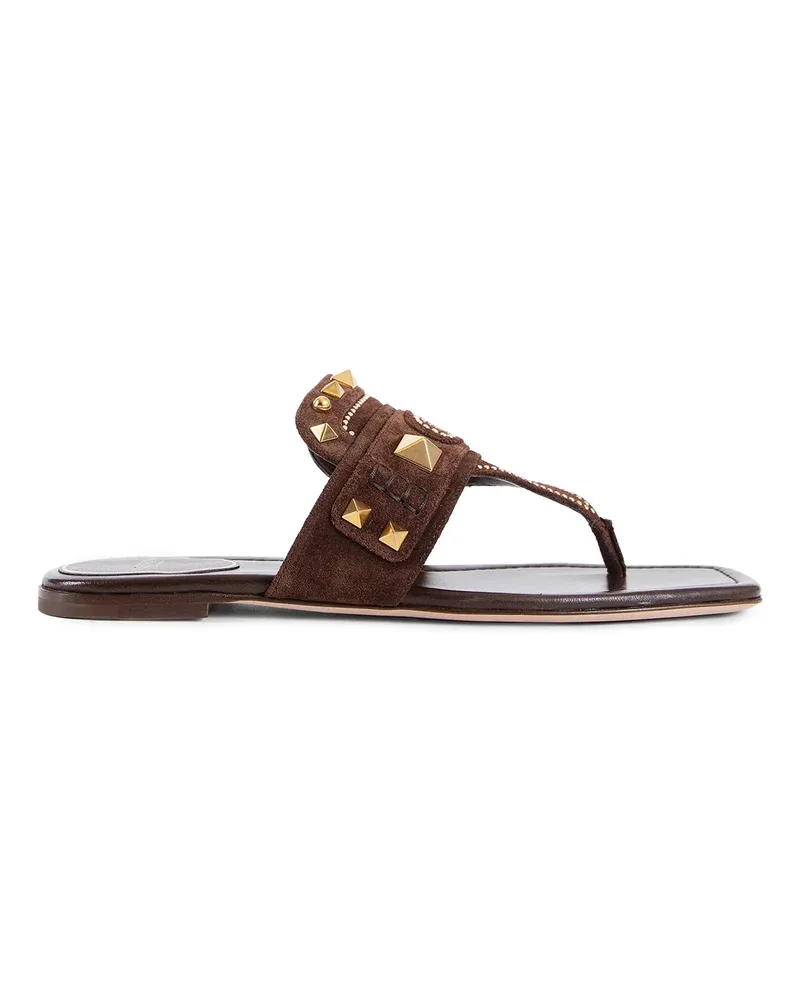 Valentino Garavani Plaster Caster thong sandals Brown