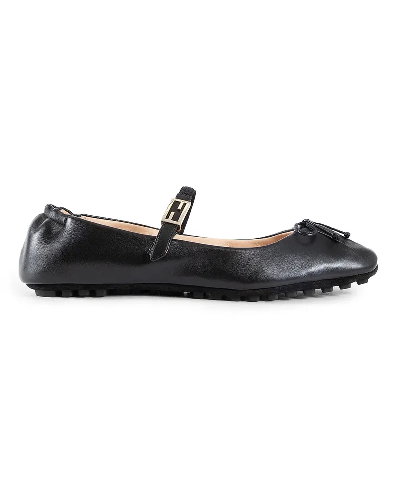 Fendi Baguette nappa ballerinas Black
