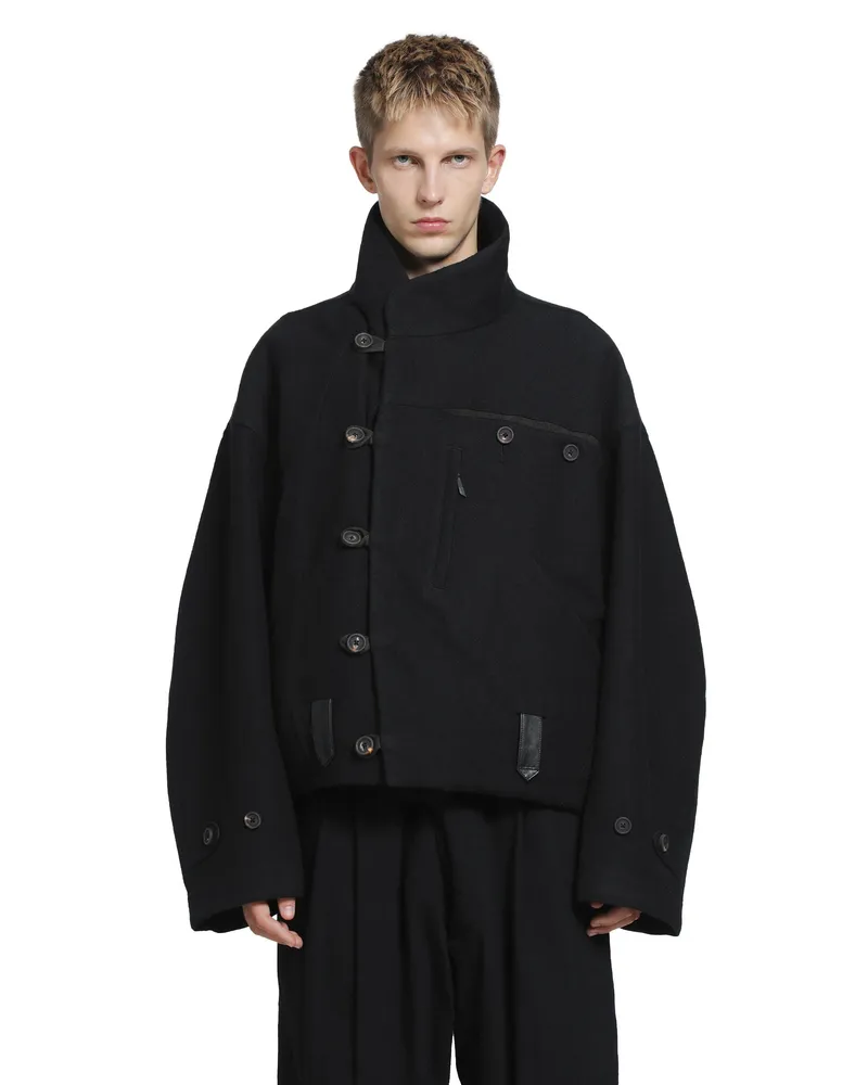 Ziggy Chen Asymmetric ''Hidden Arc'' Jacket Black