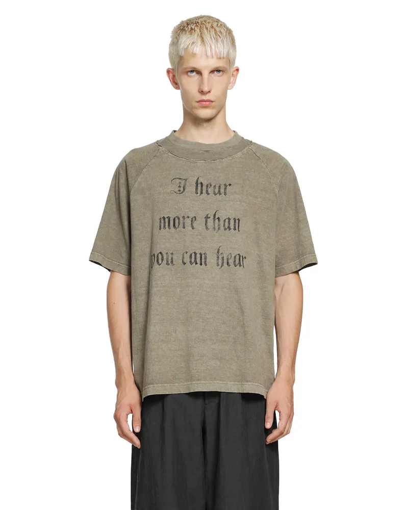 Undercover Printed Cotton Jersey T-Shirt Beige