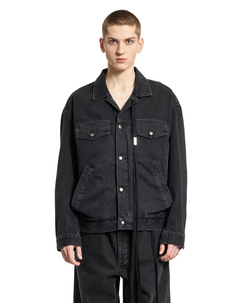 Ann Demeulemeester Patrick High-Comfort Denim Jacket Grey
