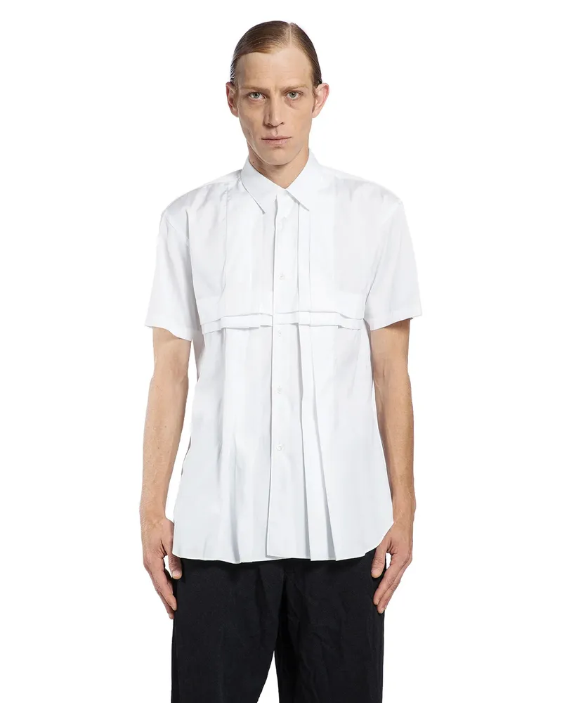 Comme des Garçons Pleated shirt White