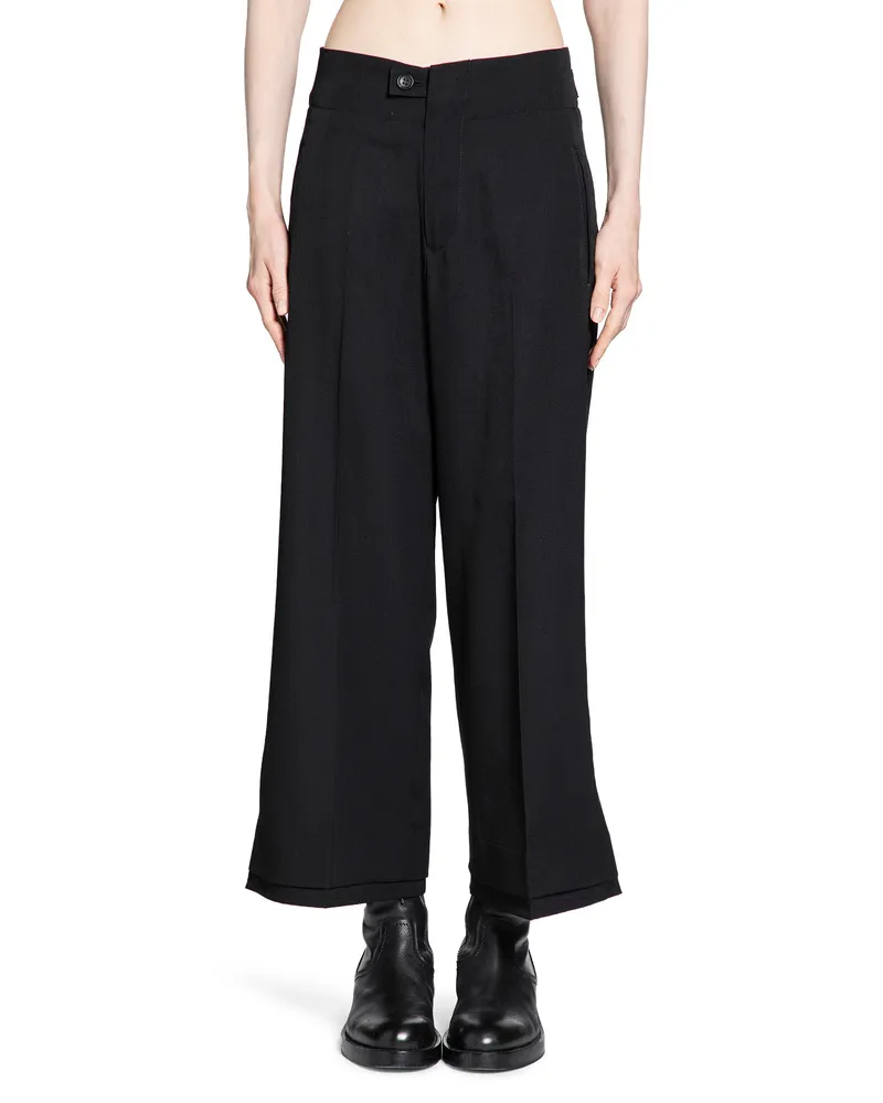 Yohji Yamamoto Wide Leg Trousers Black