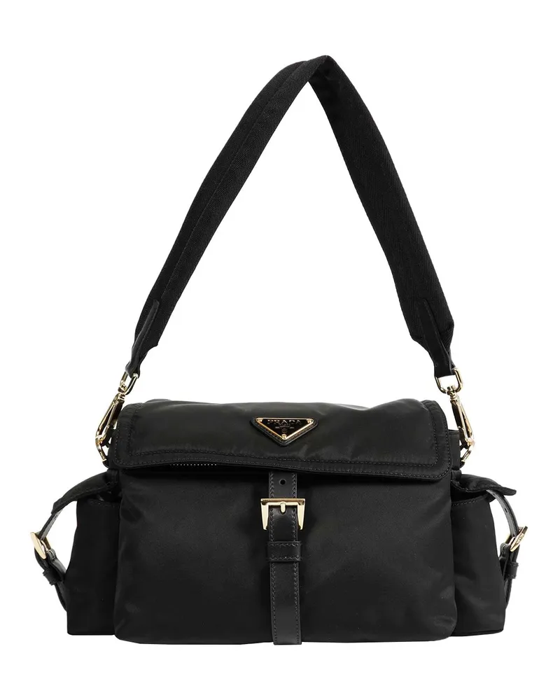 Prada Explore Medium Re-Nylon Shoulder Bag Black