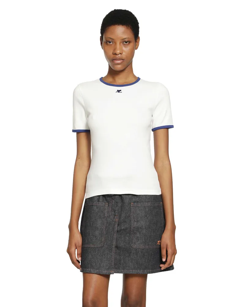 Courrèges Cotton Jersey T-shirt White