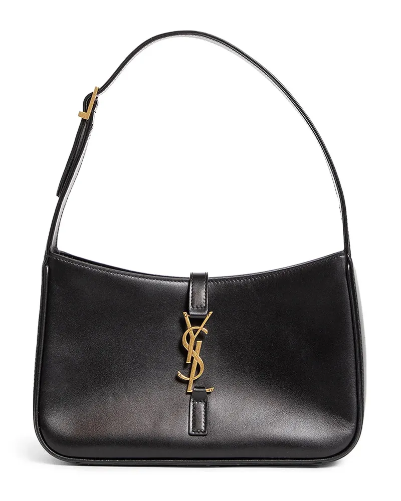 Saint Laurent Le 5 à 7 Hobo Bag in Smooth Leather Black