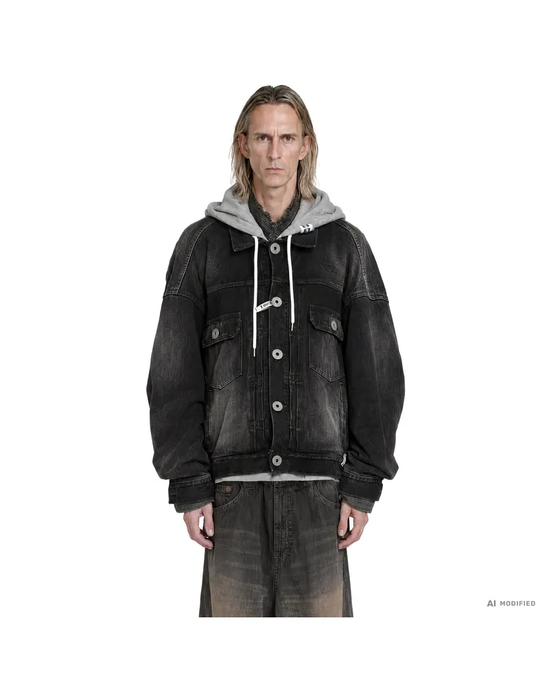 MIHARAYASUHIRO Triple Layered Denim Jacket Black