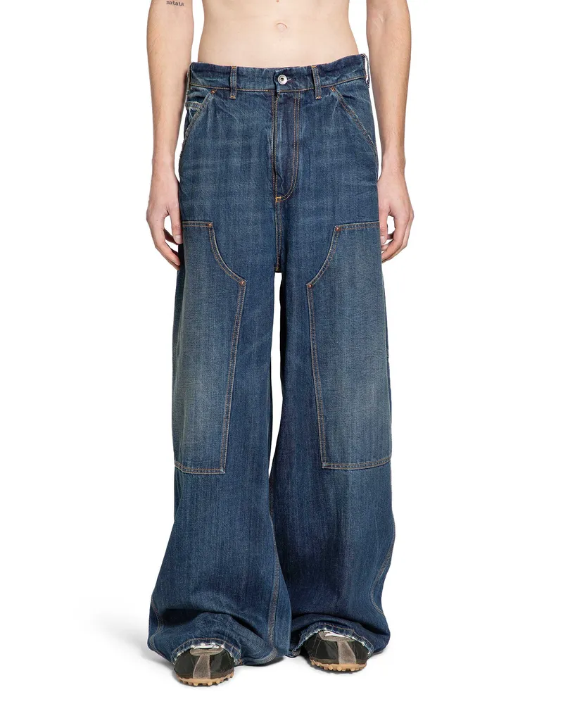 Maison Margiela Wide Leg Jeans Blue