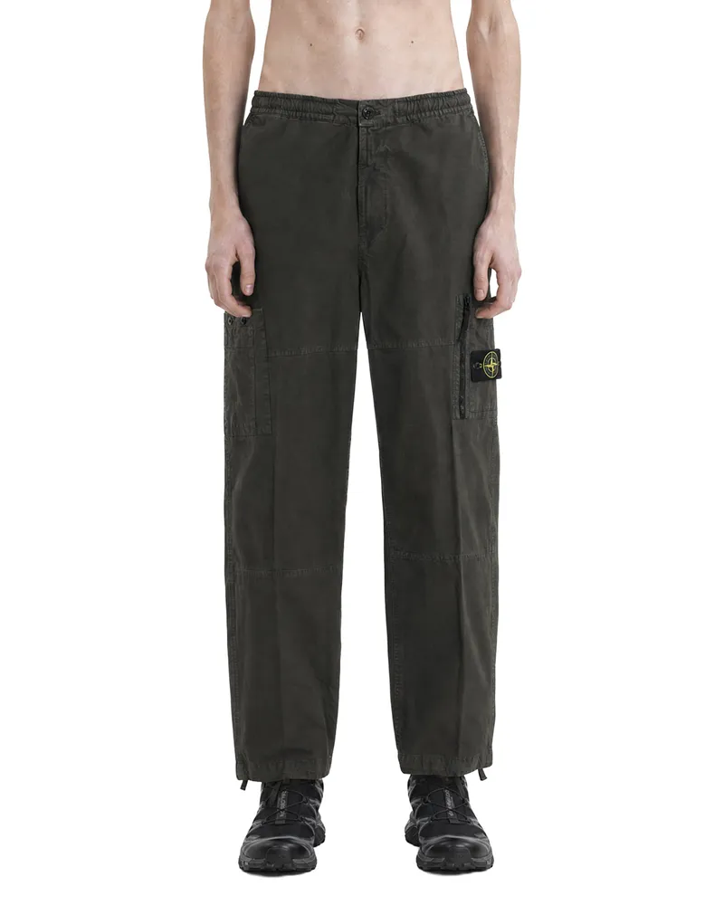 Stone Island 3100015 Cotton Ripstop Cargo Pants Grey