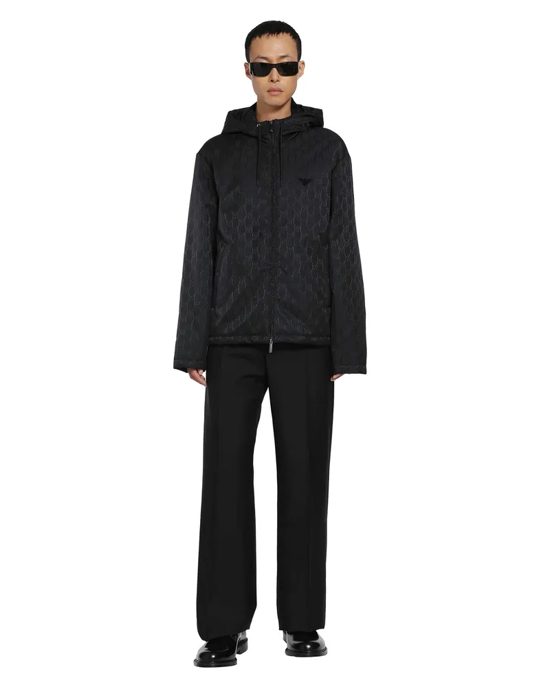 Emporio Armani Hooded Blouson Jacket Black