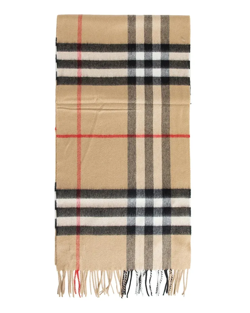 Burberry Signature Check Cashmere Scarf Beige