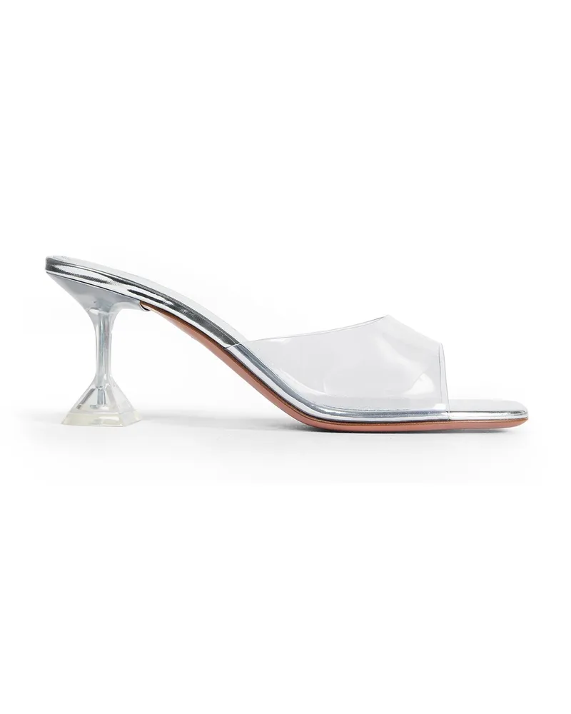 Amina Muaddi Lupita Glass Slipper 70 Sandals White