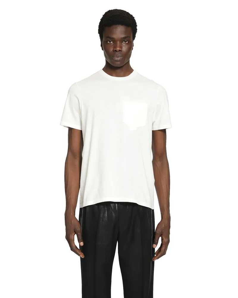 Maison Margiela Taped Cotton Jersey T-Shirt White
