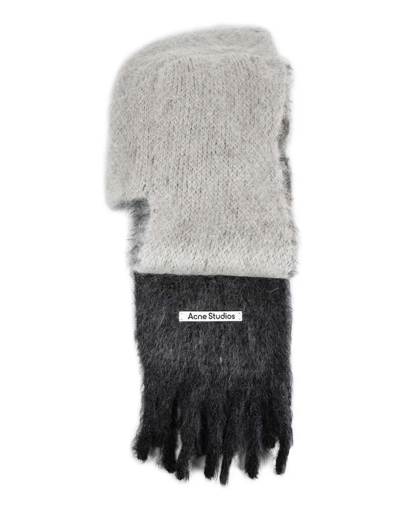 Acne Studios Mohair Scarf with Hood Grey