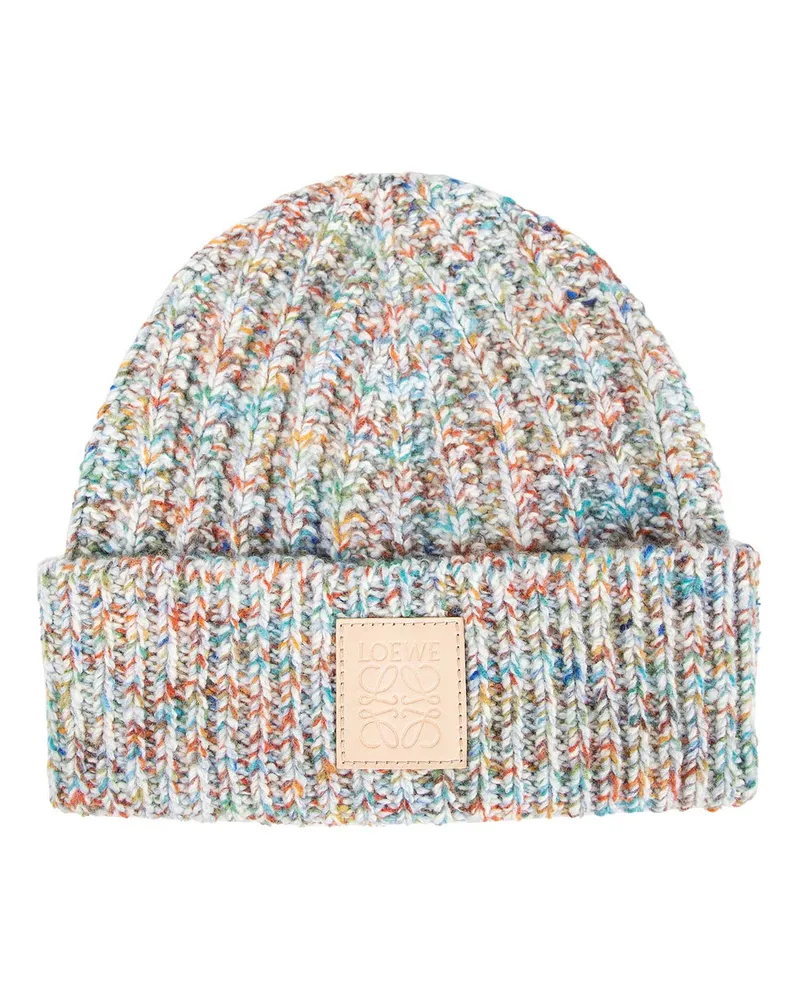 Loewe Beanie in Wool and Cashmere Blend Multicolor