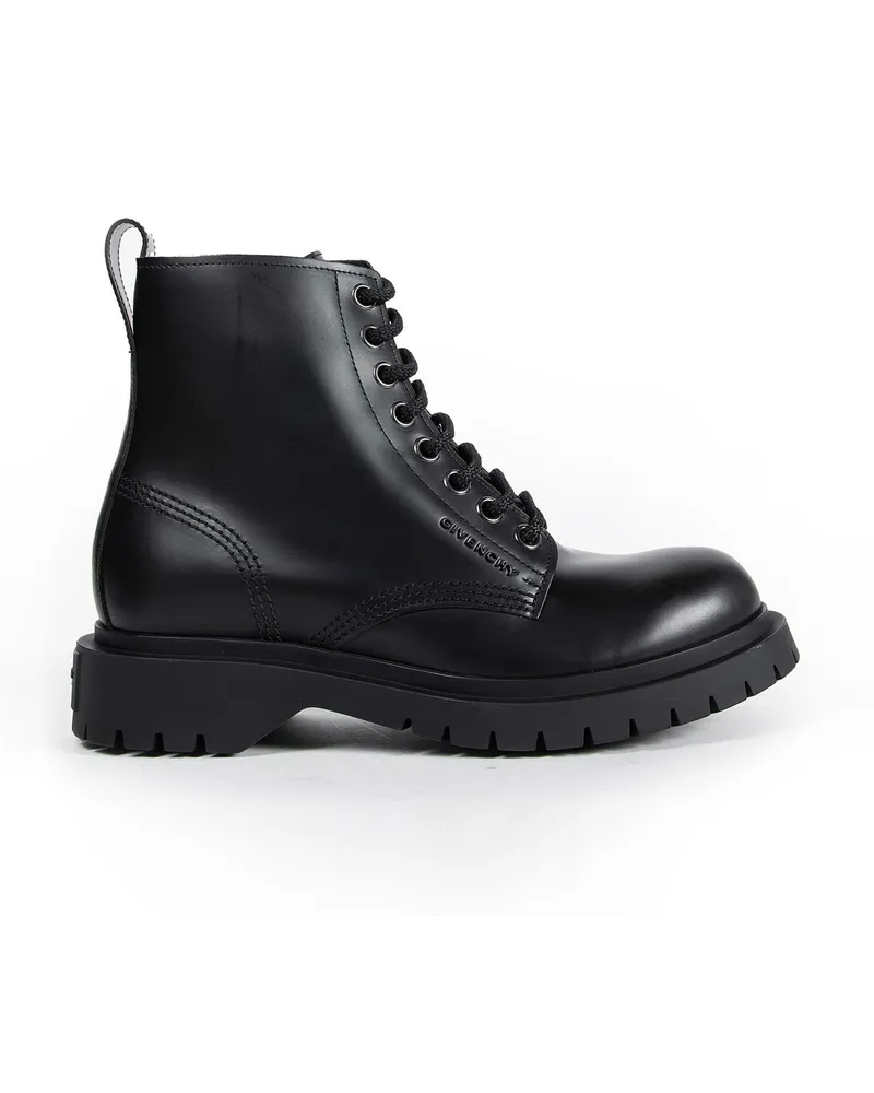 Givenchy Leather Lace-Up Boots Black