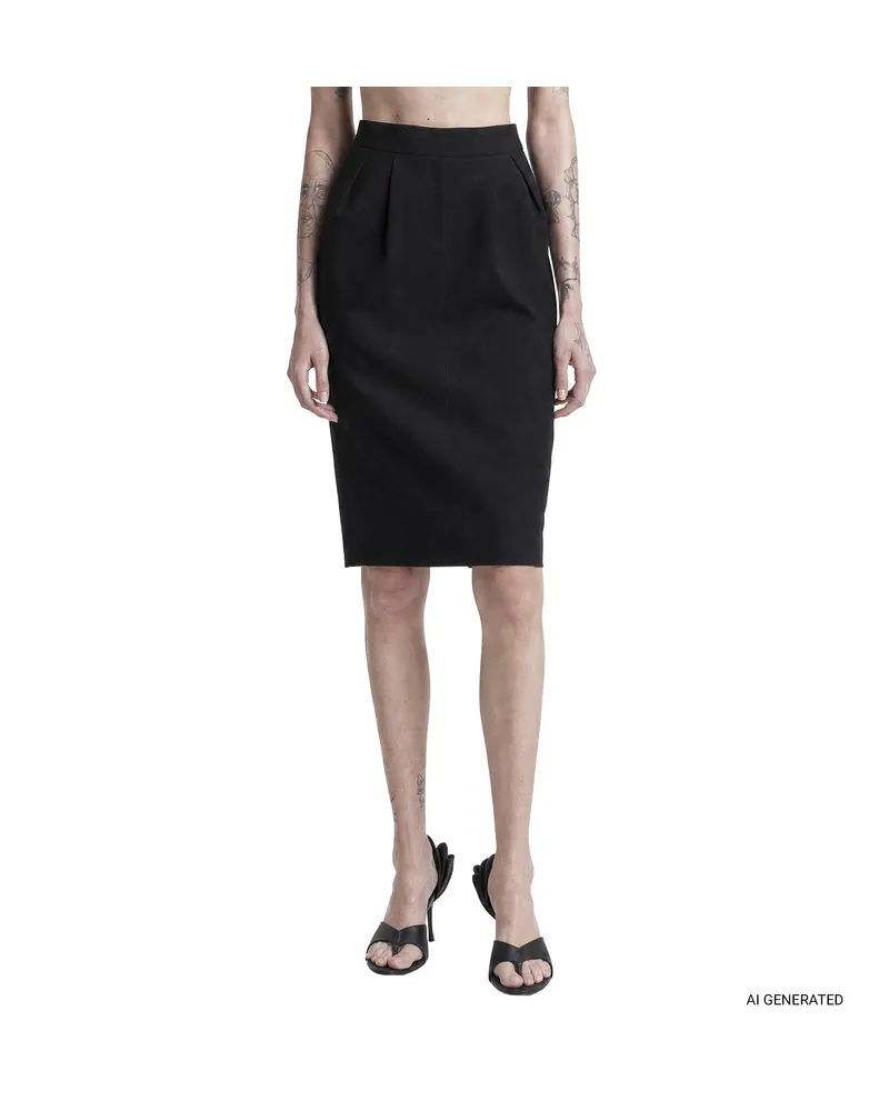Magda Butrym Tailored Pencil Skirt Black
