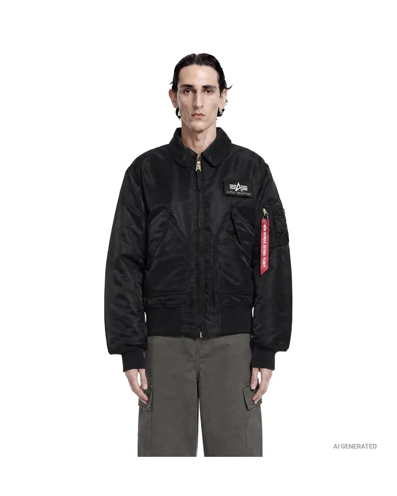 Alpha Industries CWU-45 Heritage Bomber Jacket Black