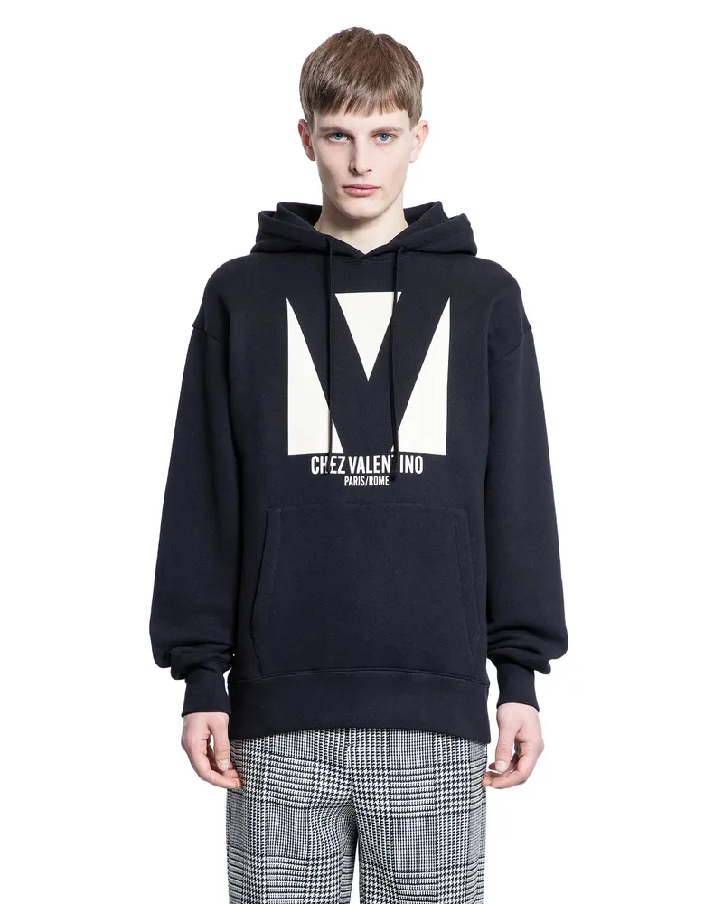 Valentino Garavani Chez  Cotton Hoodie Black