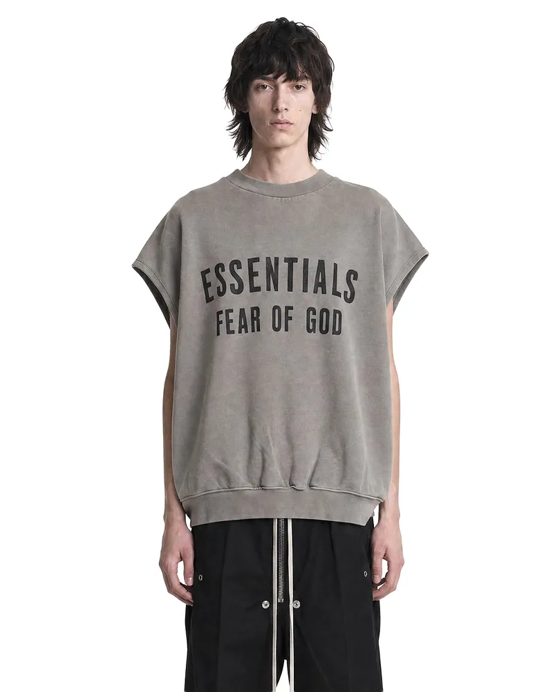 Fear of God Relaxed Fleece Cut-Off Sweatshirt Grey