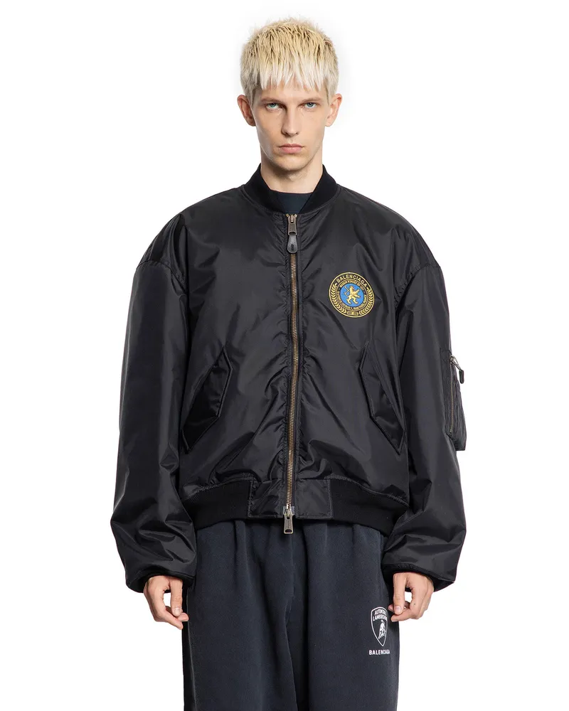 Balenciaga Uniform Bomber Jacket Large Fit Black