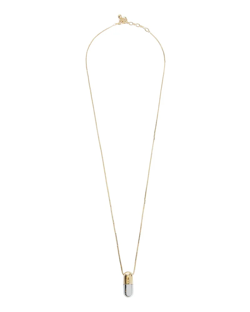 Miu Miu Pill Necklace Gold