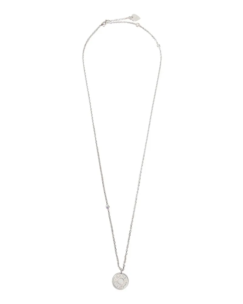 Acne Studios Collana con Rivetto in Denim Silver