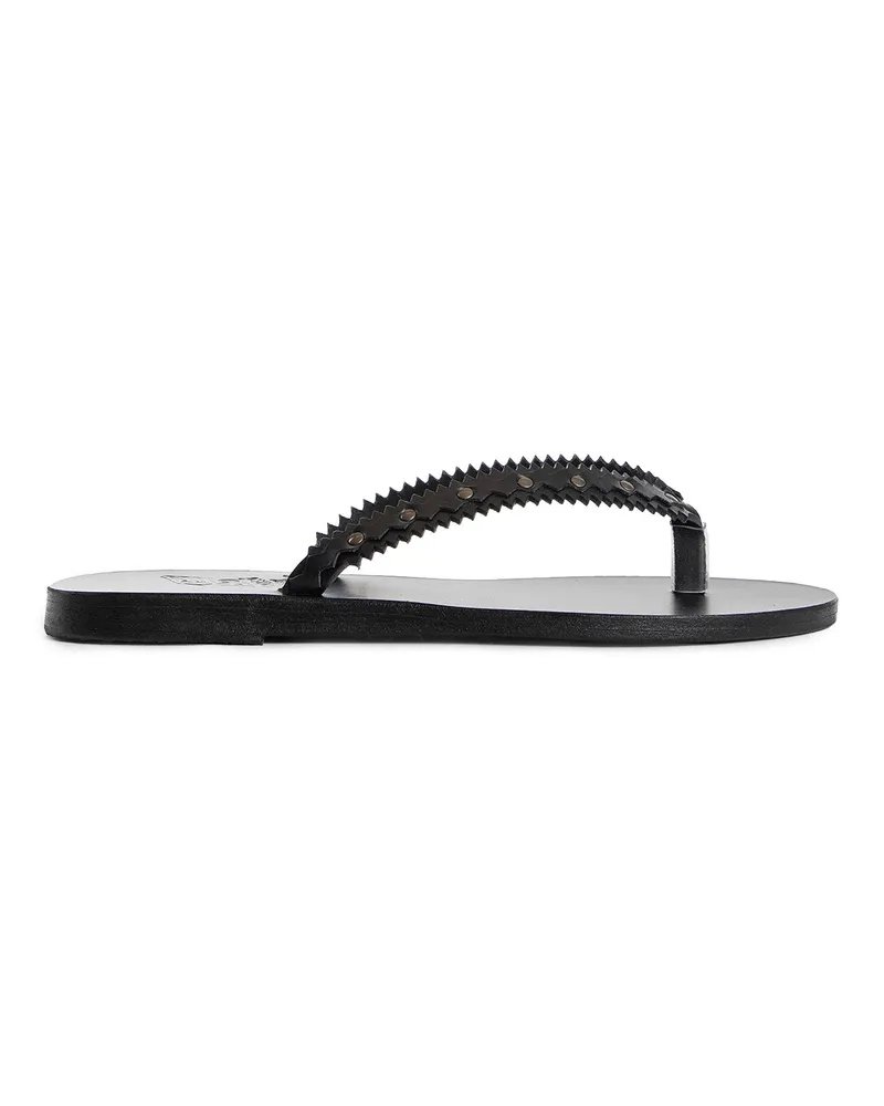 Ancient Greek Sandals Spatgi Flip Flops Black