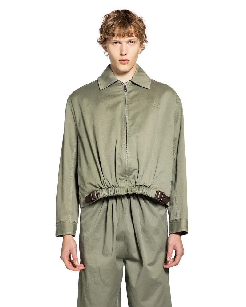 Loewe Belted jacket in cotton Green