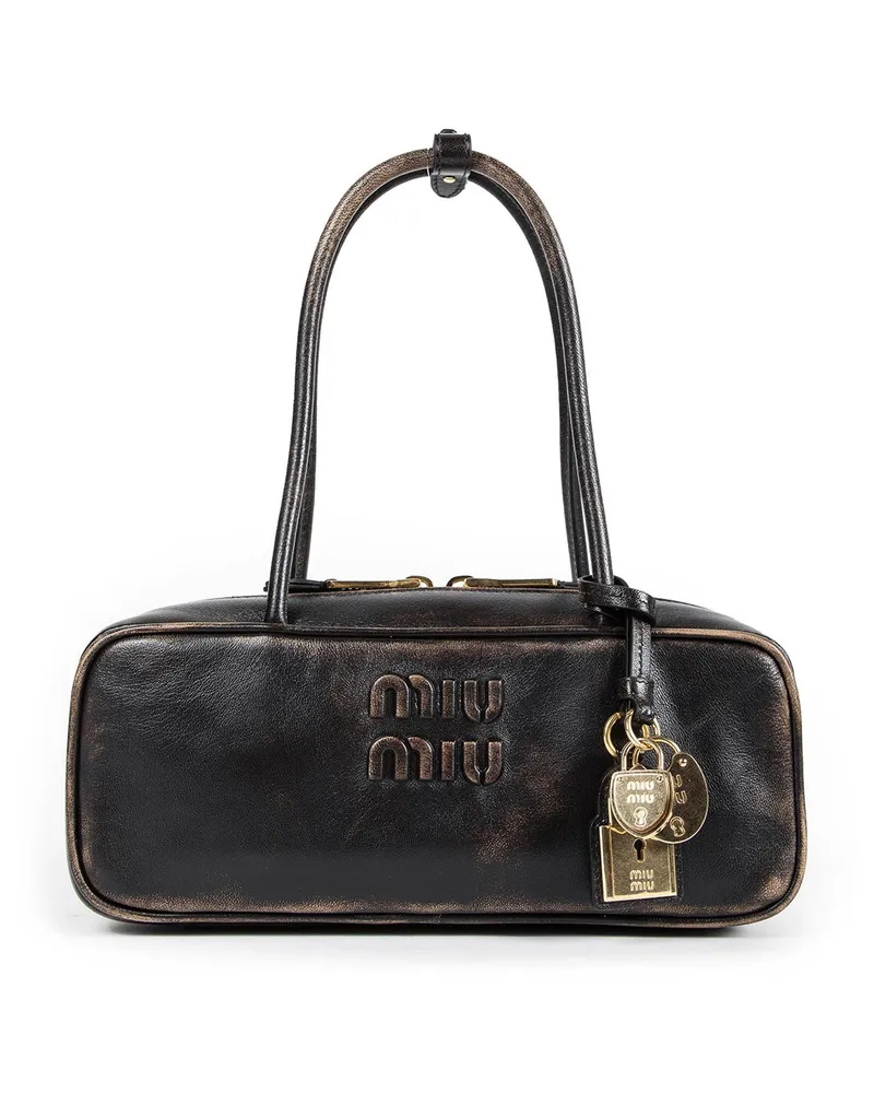 Miu Miu Beau Nappa Leather Bag Brown
